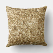 ブラックウォータ感動的ーの単語金ゴールドハート クッション (裏面)