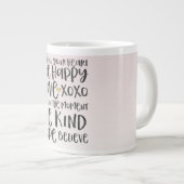 ブラックウォータ感動的ーの単語金ゴールドハート ジャンボコーヒーマグカップ (正面右)