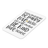 ブラックウォータ感動的ーの単語金ゴールドハート マグネット (左側)