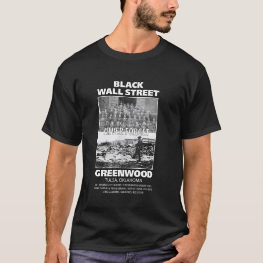 ブラックウォールストリートの歴史 Tシャツ (正面)