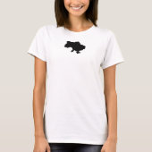 ブラックウクライナの地図 Tシャツ (正面)