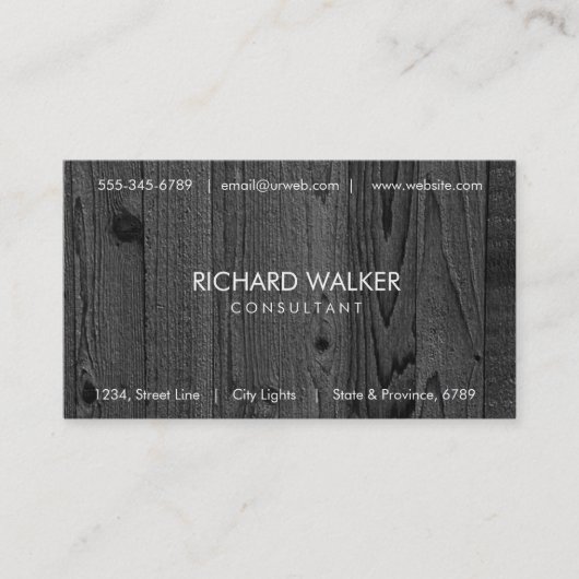 ブラックウッドエレガントモダンプロフェッショナル 名刺 (正面)