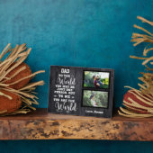 ブラックウッドカスタム写真パパあなたが世界である フォトプラーク (側面)