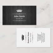 ブラックウッドグレイン王室のクラウン両面 名刺 (正面/裏面)