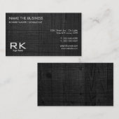 ブラックウッドテクスチャエレガントプロフェッショナル弁護士 名刺 (正面/裏面)