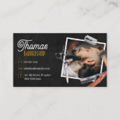 ブラックウッドバーバーショップフォトシザーヘアクリッパー 名刺 (正面)