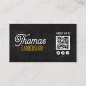 ブラックウッドバーバーショップヘアクリッパー私たちと接続 名刺 (裏面)