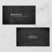 ブラックウッドピンクタイポグラフィ名刺 名刺 (正面/裏面)