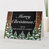 ブラックウッドフォレストメリークリスマス折り返し挨拶 カード (正面)