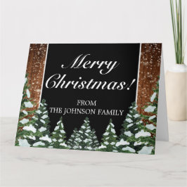 ブラックウッドフォレストメリークリスマス折り返し挨拶 カード