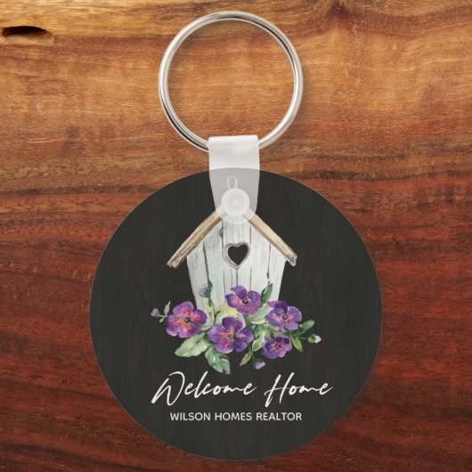 ブラックウッドフローラバードハウス実在ウェルカムニューホーム キーホルダー (正面)