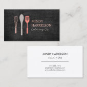 ブラックウッドベーカリー上のウィスクスプーンへら、ケータリング 名刺 (正面/裏面)