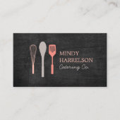 ブラックウッドベーカリー上のウィスクスプーンへら、ケータリング 名刺 (正面)