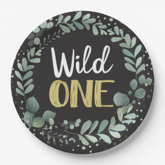 ブラックウッドランドワイルドワンシメリーリース ペーパープレート