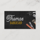 ブラックウッド理容師ショップ写真シザーヘアークリッパー ロイヤリティカード (正面)