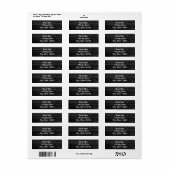 ブラックウッド素朴ファームハウスグラムシック招待状 ラベル (フルシート)