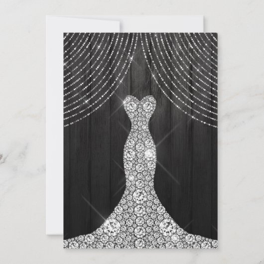 ブラックウッド誕生日パーティーにシルバーダイヤモンドドレス サンキューカード (裏面)