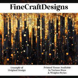 ブラックウッド金ゴールドリーフ効果J3デコページ 薄葉紙