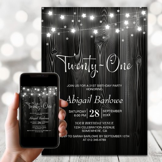 ブラックウッド21st誕生日パーティー 招待状