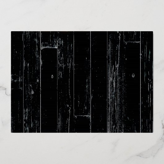 ブラックウッド&ストリングラエレガントイ素朴ト結婚ズ 箔招待状 (裏面)