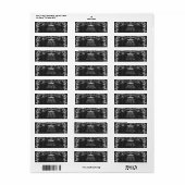 ブラックウッド&ホワイトヴィンテージウェディングラベル ラベル (フルシート)