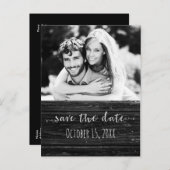 ブラックウッドDATE Glamの写真素朴を結婚保存 案内ポストカード (正面/裏面)