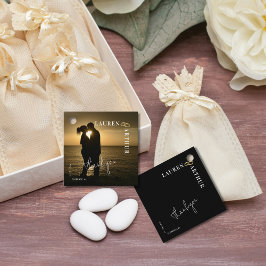 ブラックウモダンルトラミニマルシック写結婚真 フェイバータグ