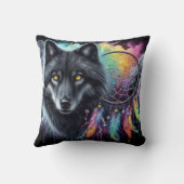 ブラックウルフとドリームキャッチャー クッション (裏面)