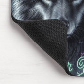 ブラックウルフとドリームキャッチャー マウスパッド (コーナー)