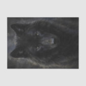 ブラックウルフの強烈な視線の肖像画 薄葉紙 (正面)