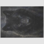 ブラックウルフの強烈な視線 デクパージュ 薄葉紙 (正面)