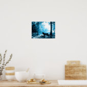 ブラックウルフウッズフォレストナイトファンタジーポスター ポスター (キッチン)