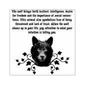 ブラックウルフスピリットアニマル読ズ引用文 ラバースタンプ (インプリント)