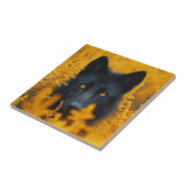 ブラックウルフドドイツシェパード タイル (側面)