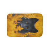 ブラックウルフドドイツシェパード バスマット (正面)