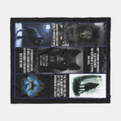 ブラックウルフブランケット、動物の愛のギフトブランケット フリースブランケット (正面(横))