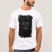 ブラックウルフポートレートオングランジザBG Tシャツ (正面)