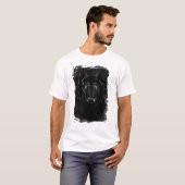 ブラックウルフポートレートオングランジザBG Tシャツ (正面フル)