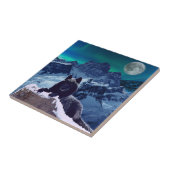 ブラックウルフムーン |ゴシック様式のセラミックタイル タイル (側面)