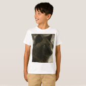 ブラックウルフ犬 Tシャツ (正面フル)