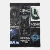 ブラックウルフ私は勝つか私のどちらかで決して負学けない キッチンタオル (縦)