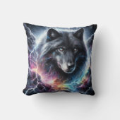 ブラックウルフ稲妻 クッション (正面)