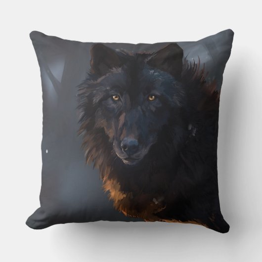 ブラックウルフ クッション (正面)