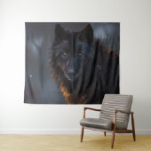 ブラックウルフ タペストリー (インサイチュ(横))