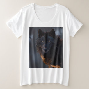 ブラックウルフ プラスサイズTシャツ