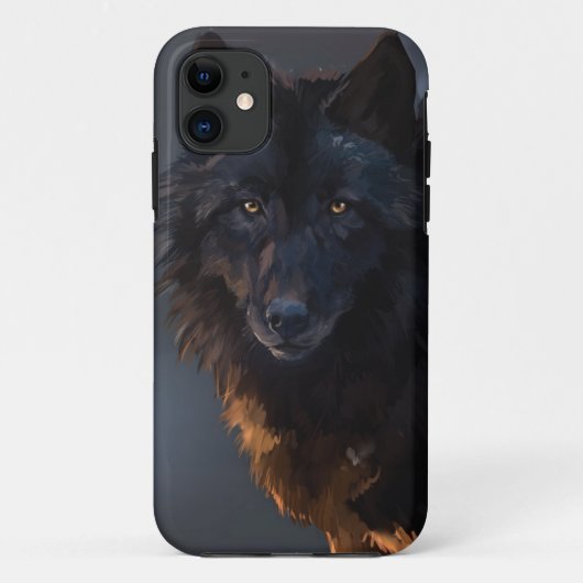 ブラックウルフ Case-Mate iPhoneケース (裏面)