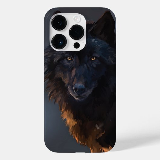ブラックウルフ Case-Mate iPhoneケース (裏面)