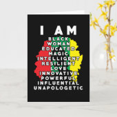 ブラックウーマンことわざI Am カード (黄色い花)