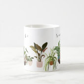 ブラックウーマンめい想ズハウスプラント コーヒーマグカップ (中央)