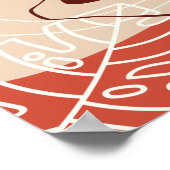 ブラックウーマンイラストレーションアートポートレートプリント ポスター (角)